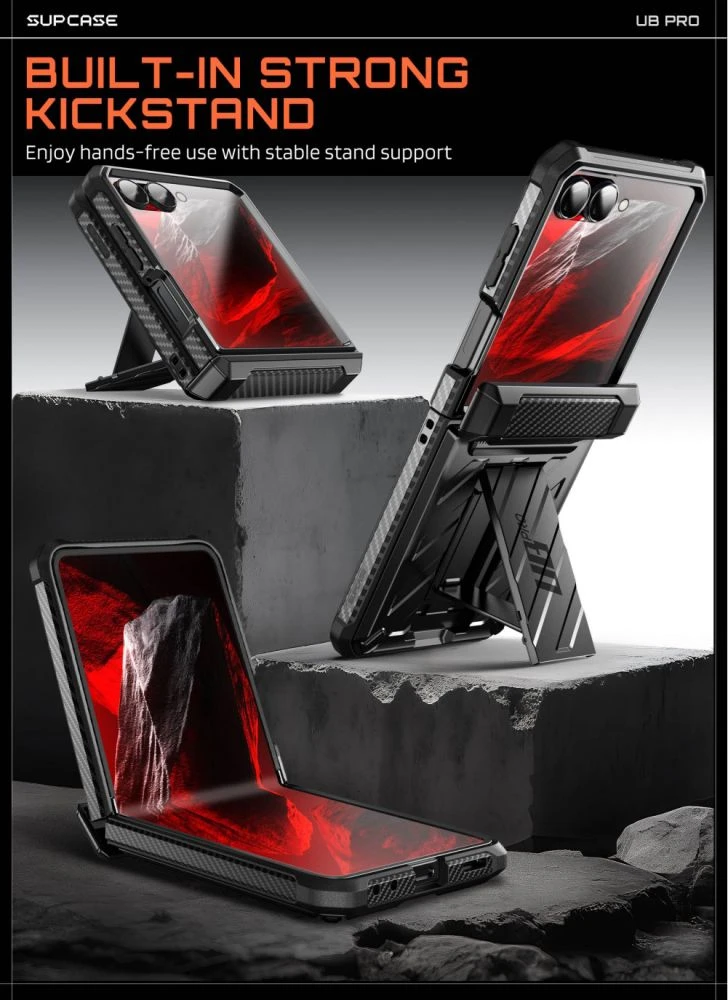 Dėklas SUPCASE UNICORN BEETLE PRO GALAXY Z FLIP 8 Juodas