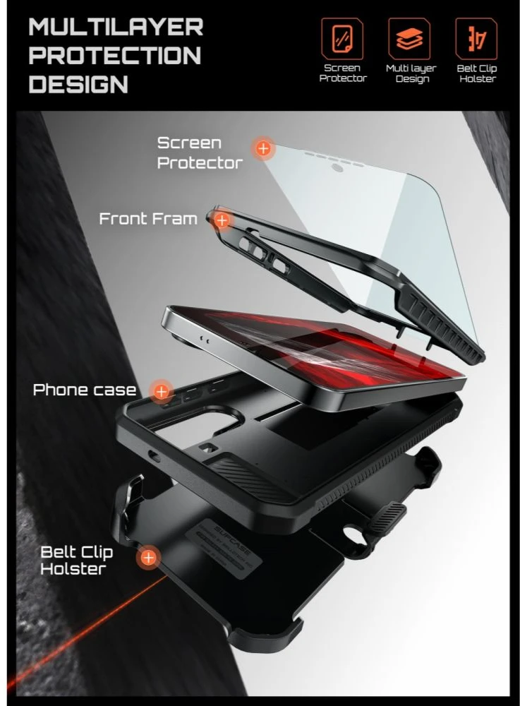 Dėklas SUPCASE UNICORN BEETLE PRO Galaxy S26 FE Juodas
