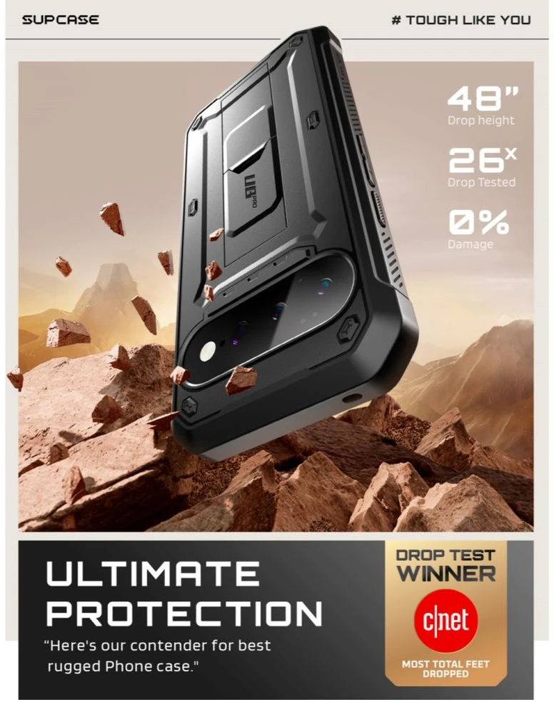 Dėklas SUPCASE UNICORN BEETLE PRO GOOGLE PIXEL 11 PRO XL Juodas