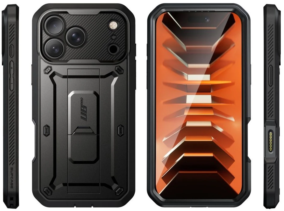 Dėklas SupCase UNICORN BEETLE Pro iPhone 17 Pro / 18 Pro Juodas