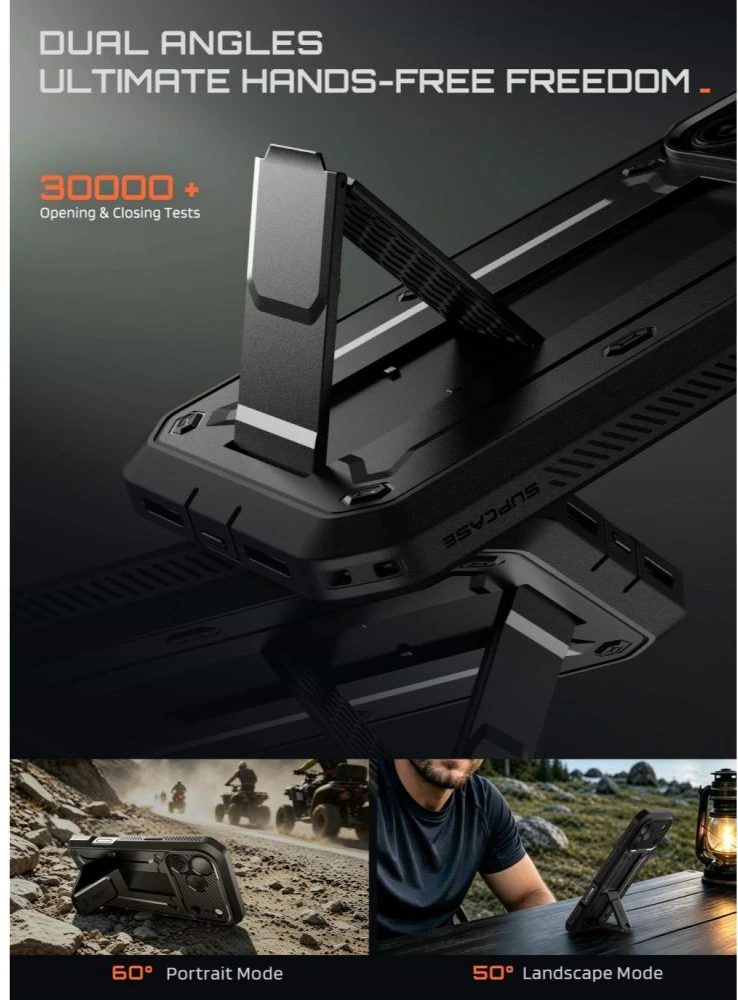 Dėklas SupCase UNICORN BEETLE Pro iPhone 17 Pro / 18 Pro Juodas