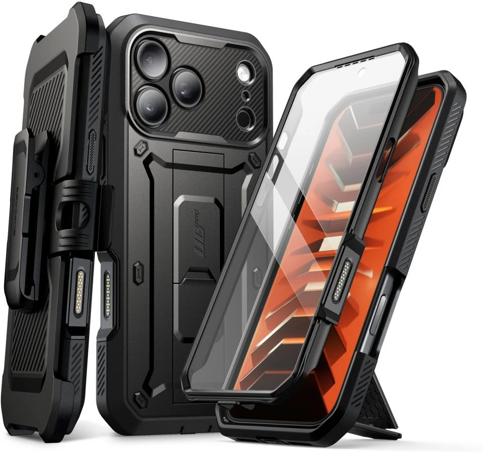 Dėklas SupCase UNICORN BEETLE Pro iPhone 17 Pro / 18 Pro Juodas