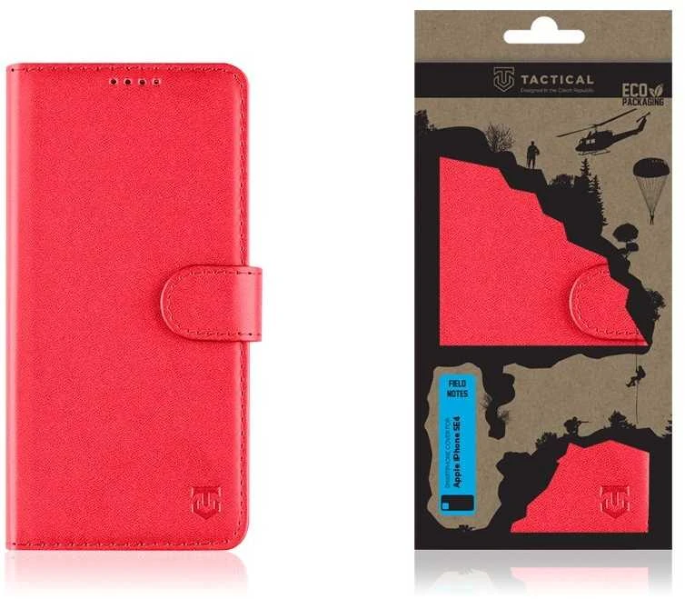 Dėklas Tactical Field Notes skirtas Apple iPhone SE4 Raudona