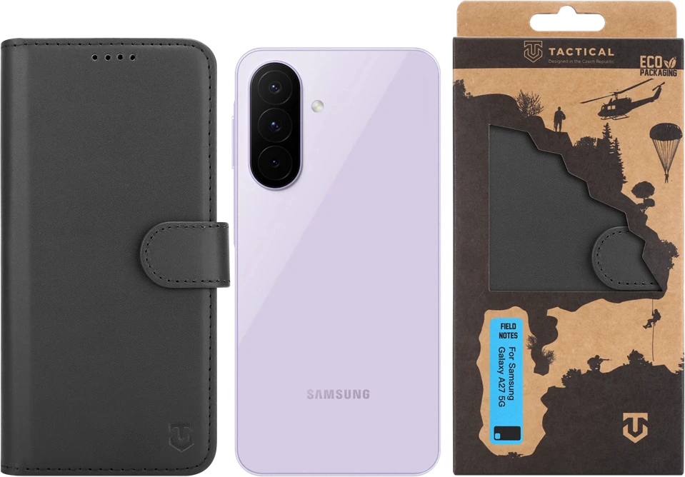 Dėklas Tactical Field Notes skirtas Samsung Galaxy A27 5G Juodas