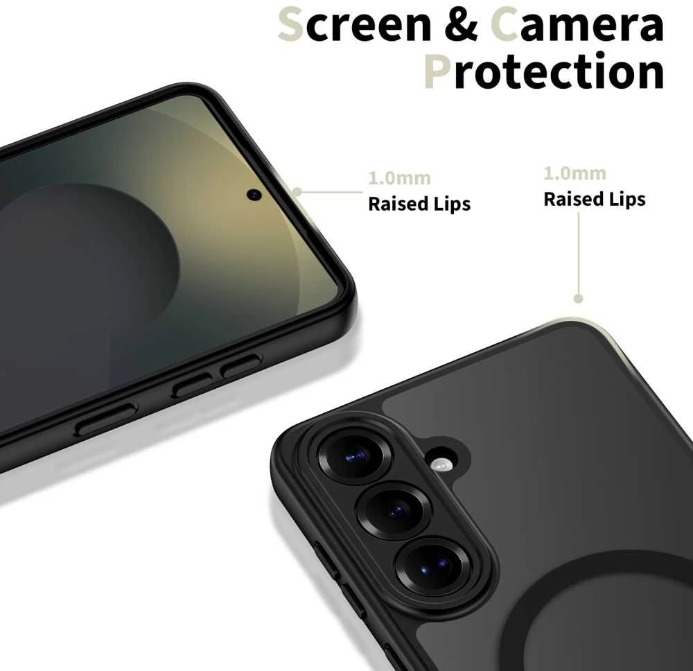 Dėklas Tech-Protect BASICMag MagSafe Samsung Galaxy S26 Matte juodos spalvos