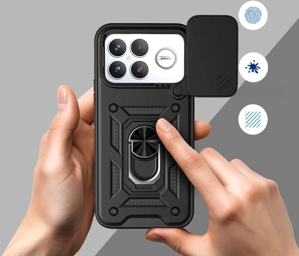 Dėklas Tech-Protect CamShield Pro dėkals telefonui Xiaomi Poco F8 Ultra juodos spalvos