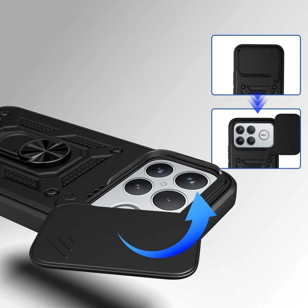 Dėklas Tech-Protect CamShield Pro dėkals telefonui Xiaomi Poco F8 Ultra juodos spalvos