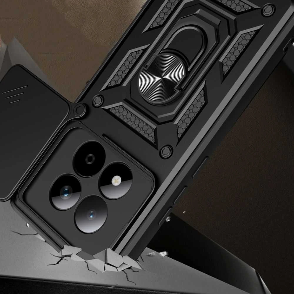 Dėklas Tech-Protect CamShield Pro Xiaomi Redmi Note 15 Pro 5G matinės juodos spalvos