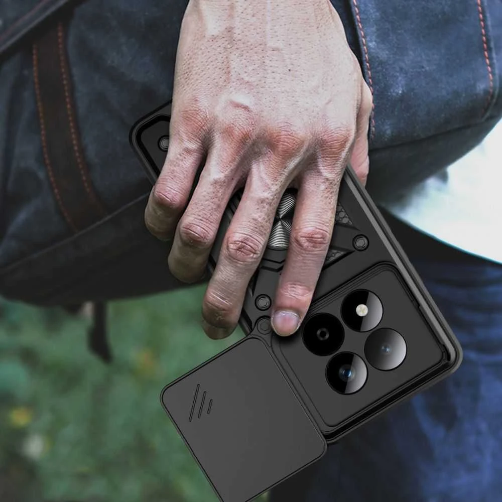 Dėklas Tech-Protect CamShield Pro Xiaomi Redmi Note 15 Pro 5G matinės juodos spalvos