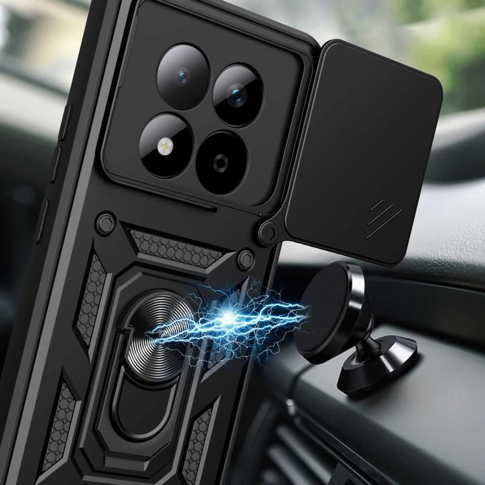 Dėklas Tech-Protect CamShield Pro Xiaomi Redmi Note 15 Pro 5G matinės juodos spalvos