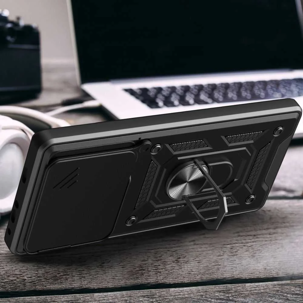 Dėklas Tech-Protect CamShield Pro Xiaomi Redmi Note 15 Pro 5G matinės juodos spalvos