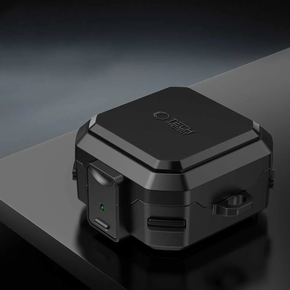 Dėklas Tech-Protect CARBONOX MagSafe SAMSUNG Samsung Galaxy BUDS 4 / 4 PRO juodos spalvos