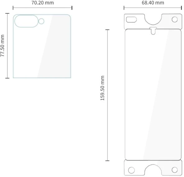 TECH-PROTECT EASY SET FOIL & GLASS FIT+ 4IN1 APSAUGINIS RINKINYS GALAXY Z FLIP 7 / 8 CLEAR
