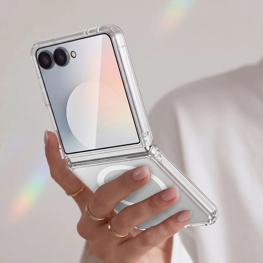 Dėklas TECH-PROTECT FLEXAIR HYBRID MAGSAFE GALAXY Z FLIP 8 SKAIDRUS