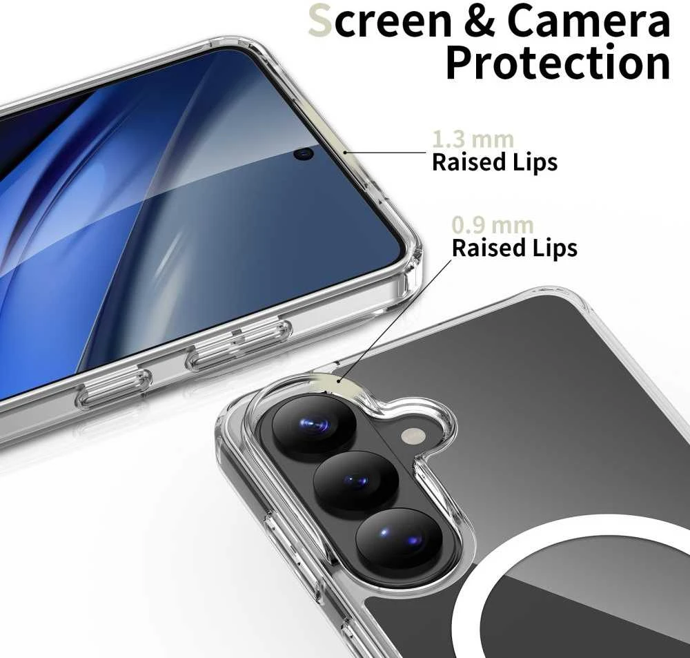 „Tech-Protect FlexAir Hybrid MagSafe“ dėklas „Samsung Galaxy S26+ Plus“, skaidrus