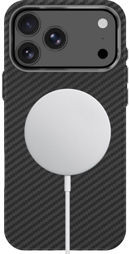 Dėklas Tech-Protect ION CARBON MagSafe iPhone 17 Pro Max / 18 Pro Max Juodas/SIDABRINIS