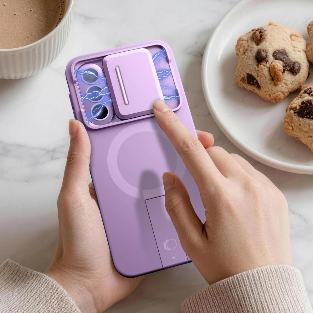 Dėklas Tech-Protect KEVLAR AURA MAGSAFE Samsung Galaxy A57 VIOLETINIS