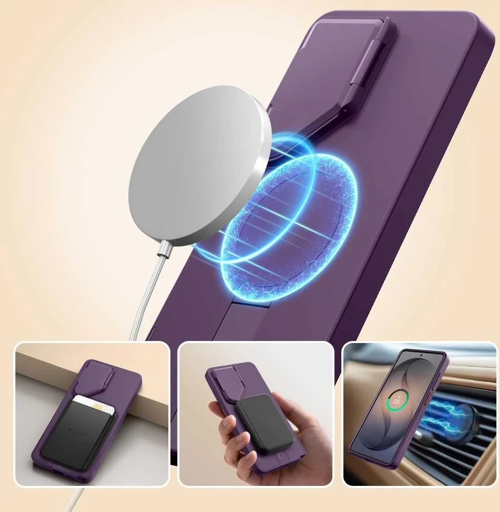 Dėklas Tech-Protect Kevlar Aura MagSafe Samsung Galaxy S26 Ultra violetinės spalvos