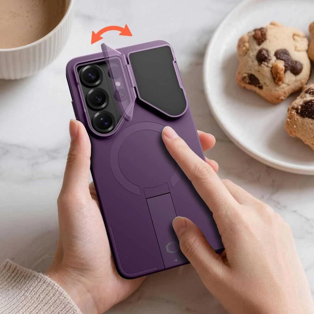 Dėklas Tech-Protect Kevlar Aura MagSafe Samsung Galaxy S26 Ultra violetinės spalvos