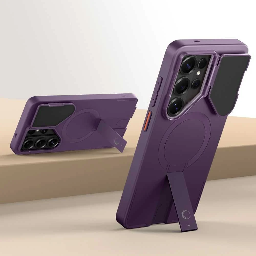 Dėklas Tech-Protect Kevlar Aura MagSafe Samsung Galaxy S26 Ultra violetinės spalvos