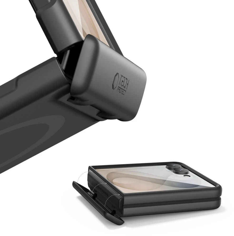 Dėklas Tech-Protect KEVLAR AURA MagSafe Galaxy Z FLIP 8 Juodas