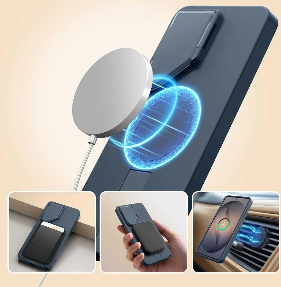 Dėklas Tech-Protect Kevlar Aura MagSafe Samsung Galaxy S26 Ultra mėlynos spalvos