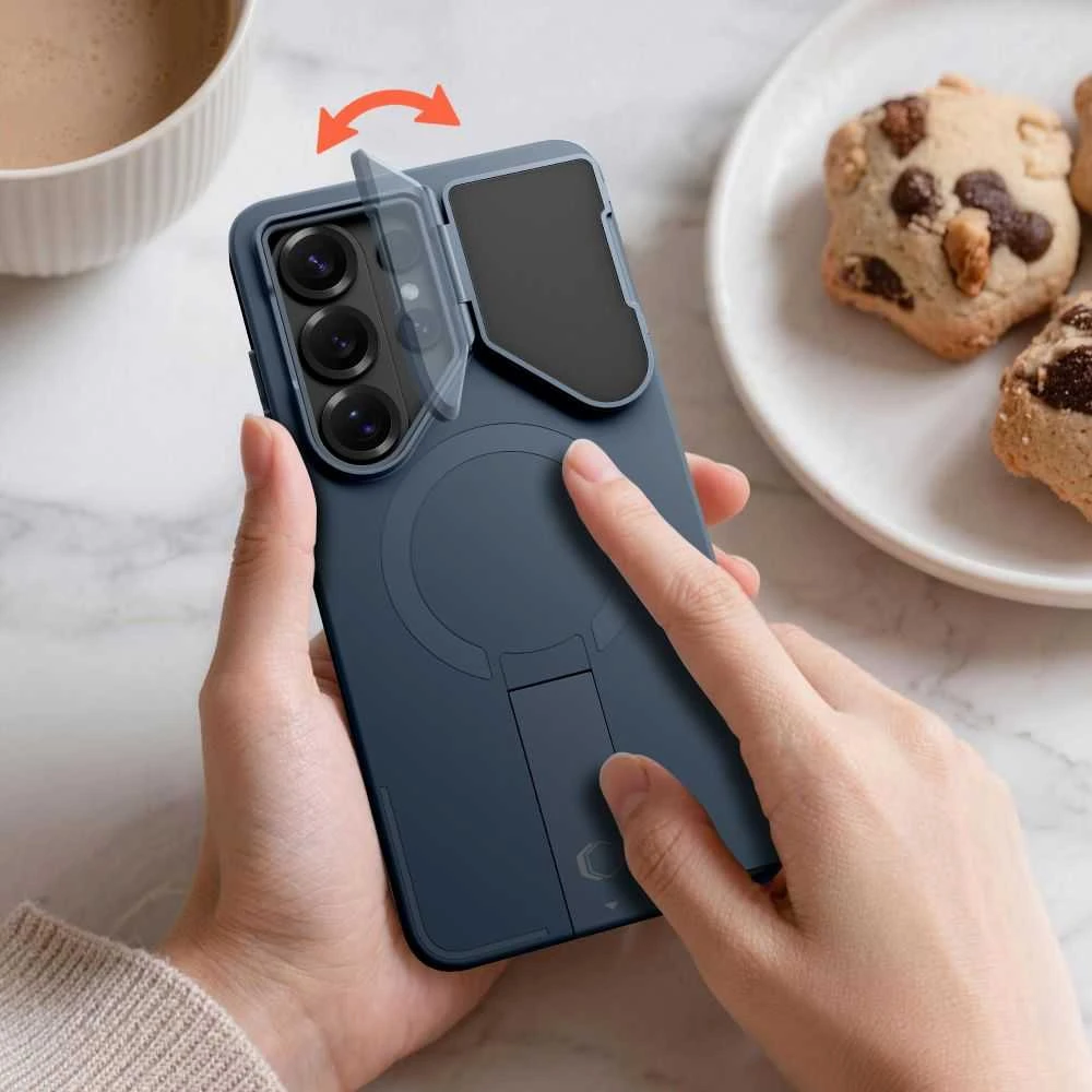 Dėklas Tech-Protect Kevlar Aura MagSafe Samsung Galaxy S26 Ultra mėlynos spalvos