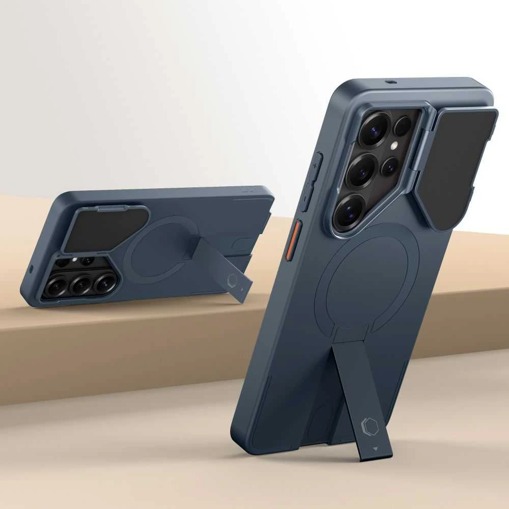 Dėklas Tech-Protect Kevlar Aura MagSafe Samsung Galaxy S26 Ultra mėlynos spalvos