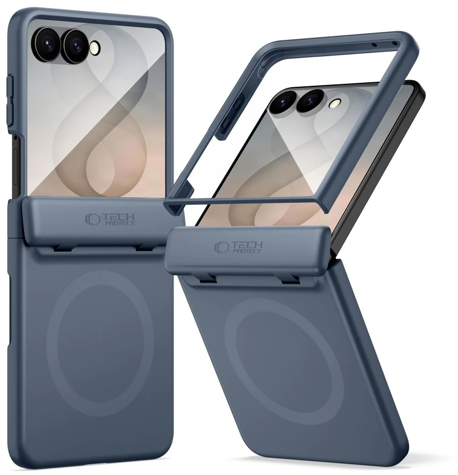 Dėklas Tech-Protect KEVLAR AURA MagSafe Galaxy Z FLIP 8 TAMSIAI MĖLYNAS
