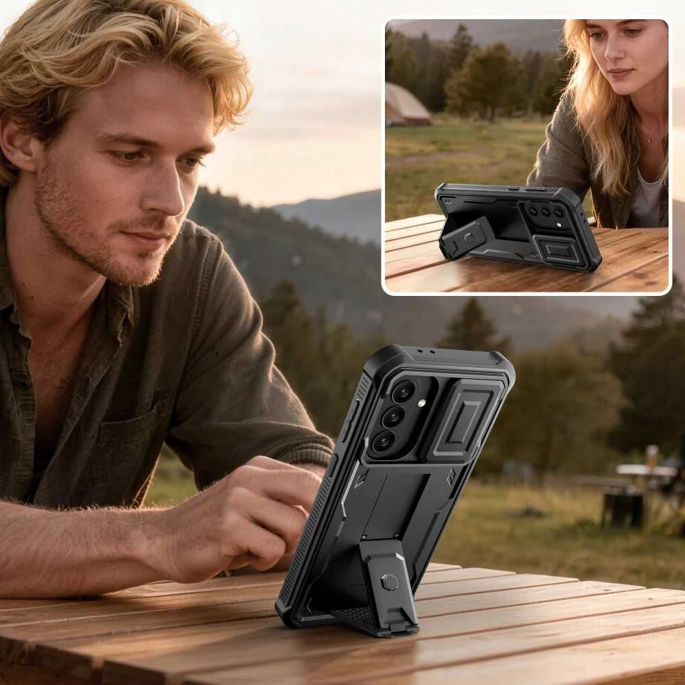 Dėklas Tech-Protect Kevlar CAM+ 2-SET GALAXY A36 / A37 5G juodos spalvos