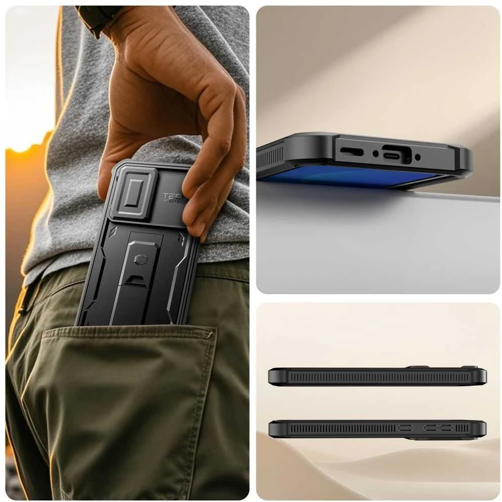 Dėklas Tech-Protect Kevlar CAM+ 2-SET GALAXY A36 / A37 5G juodos spalvos
