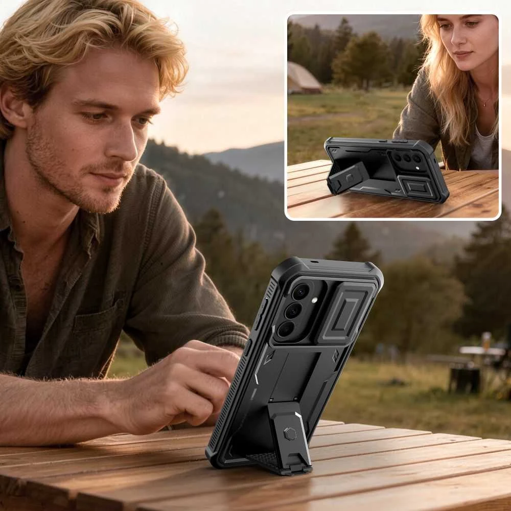 Dėklas Tech-Protect KEVLAR CAM+ 2-SET Samsung Galaxy A57 5G Juodas
