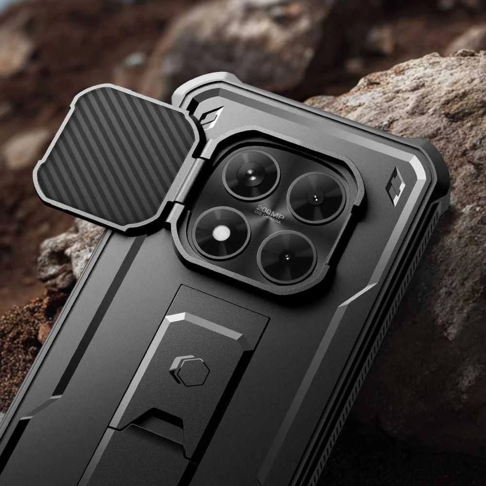 Dėklas Tech-Protect Kevlar CAM+ 2-SET XIAOMI REDMI NOTE 15 PRO 5G juodos spalvos