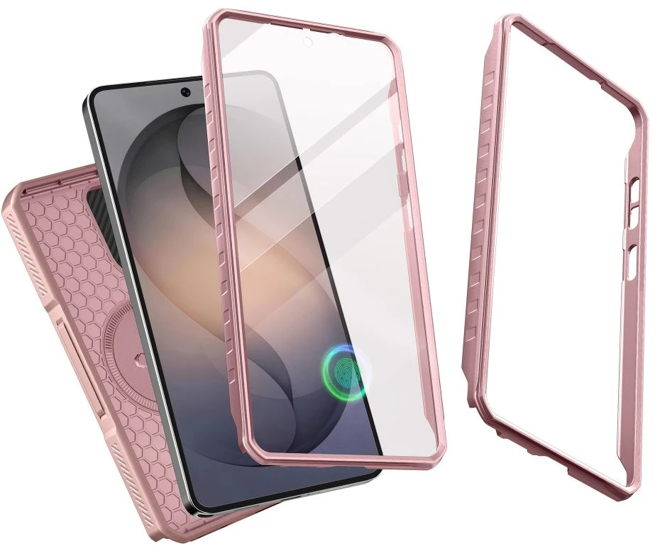 Dėklas Tech-Protect KEVLAR MAGSAFE 2-SET GALAXY S26 ULTRA ROŽINIS