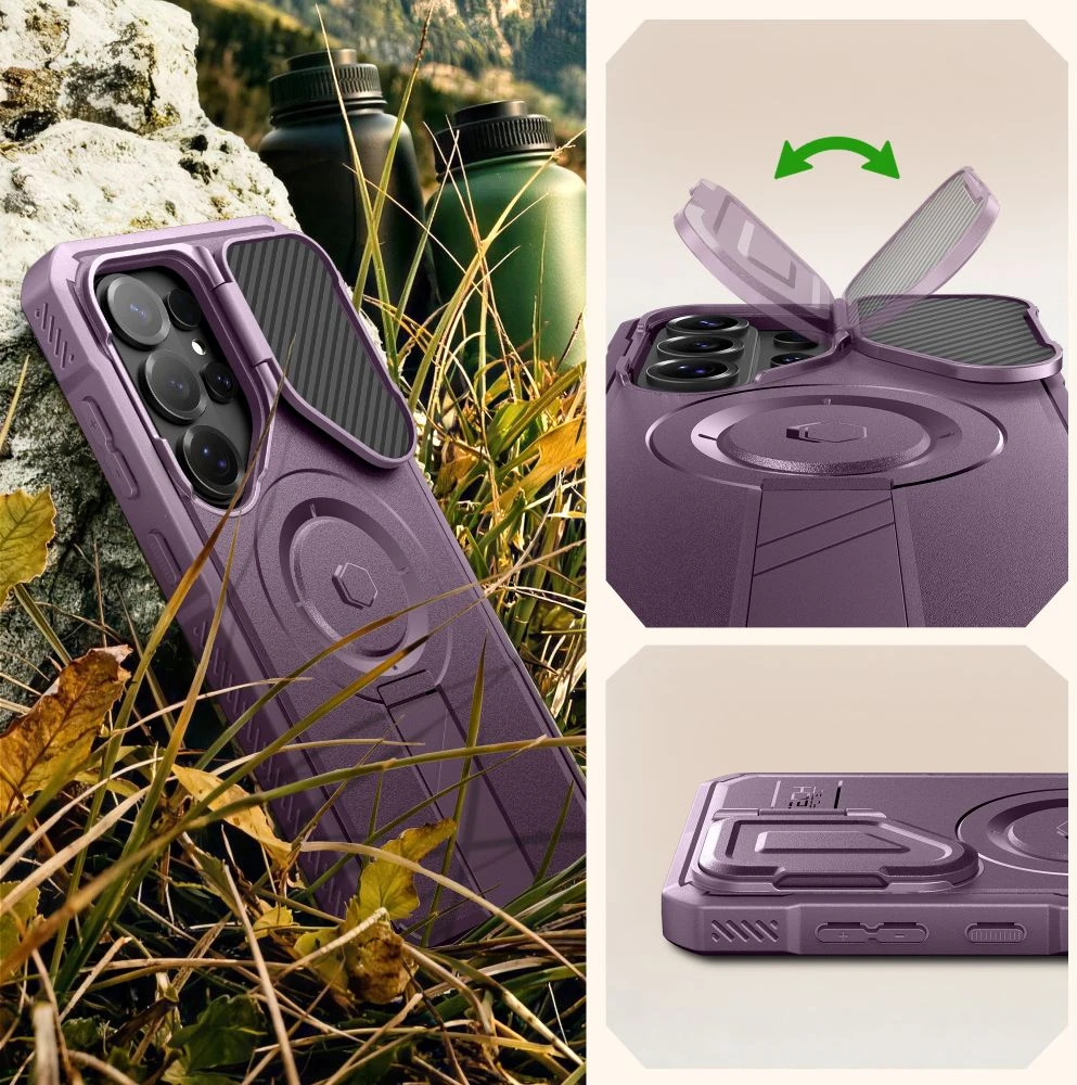 Dėklas „Tech-Protect“ KEVLAR MAGSAFE 2 KOMPLEKTAI „GALAXY S26 ULTRA VIOLET“