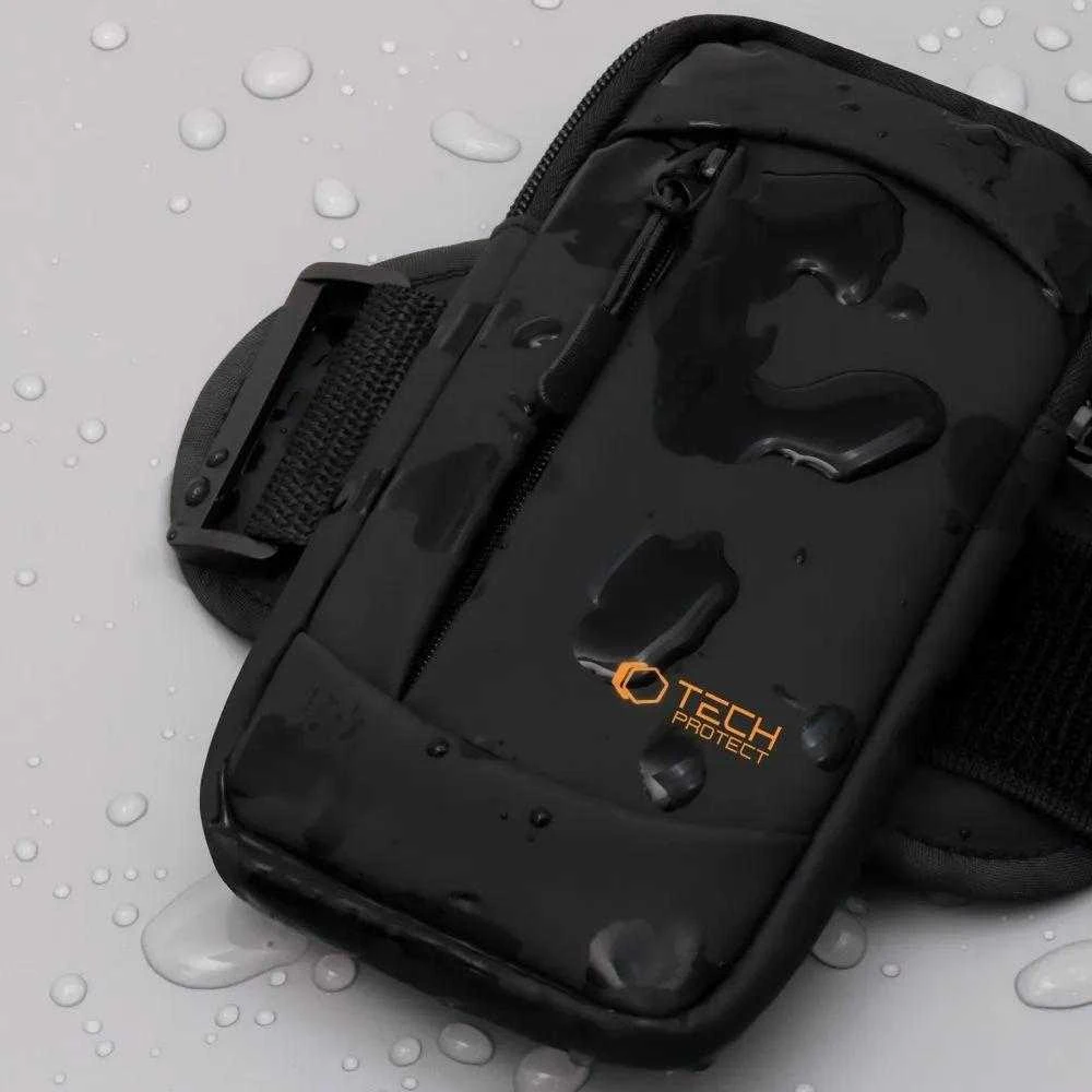 Dėklas Tech-Protect M6 Universal Sport Armband - Juodas and Oranžinis
