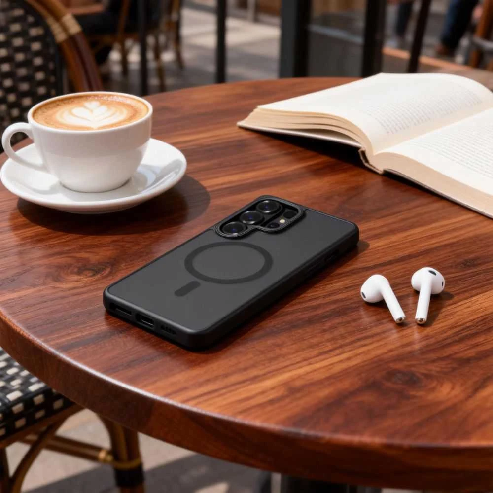 Dėklas Tech-Protect MagCam MagSafe Samsung Galaxy S26 Ultra Matte juodos spalvos