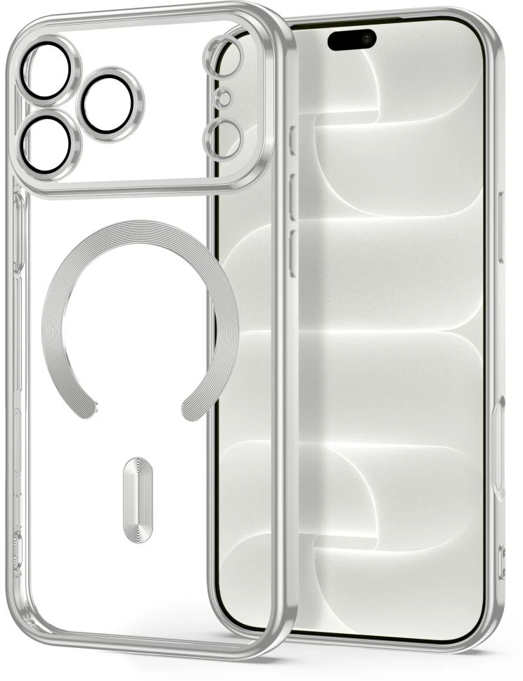 Dėklas Tech-Protect MAGFLEX MagSafe iPhone 17 PRO MAX / 18 PRO MAX BLIZGUS SIDABRINIS