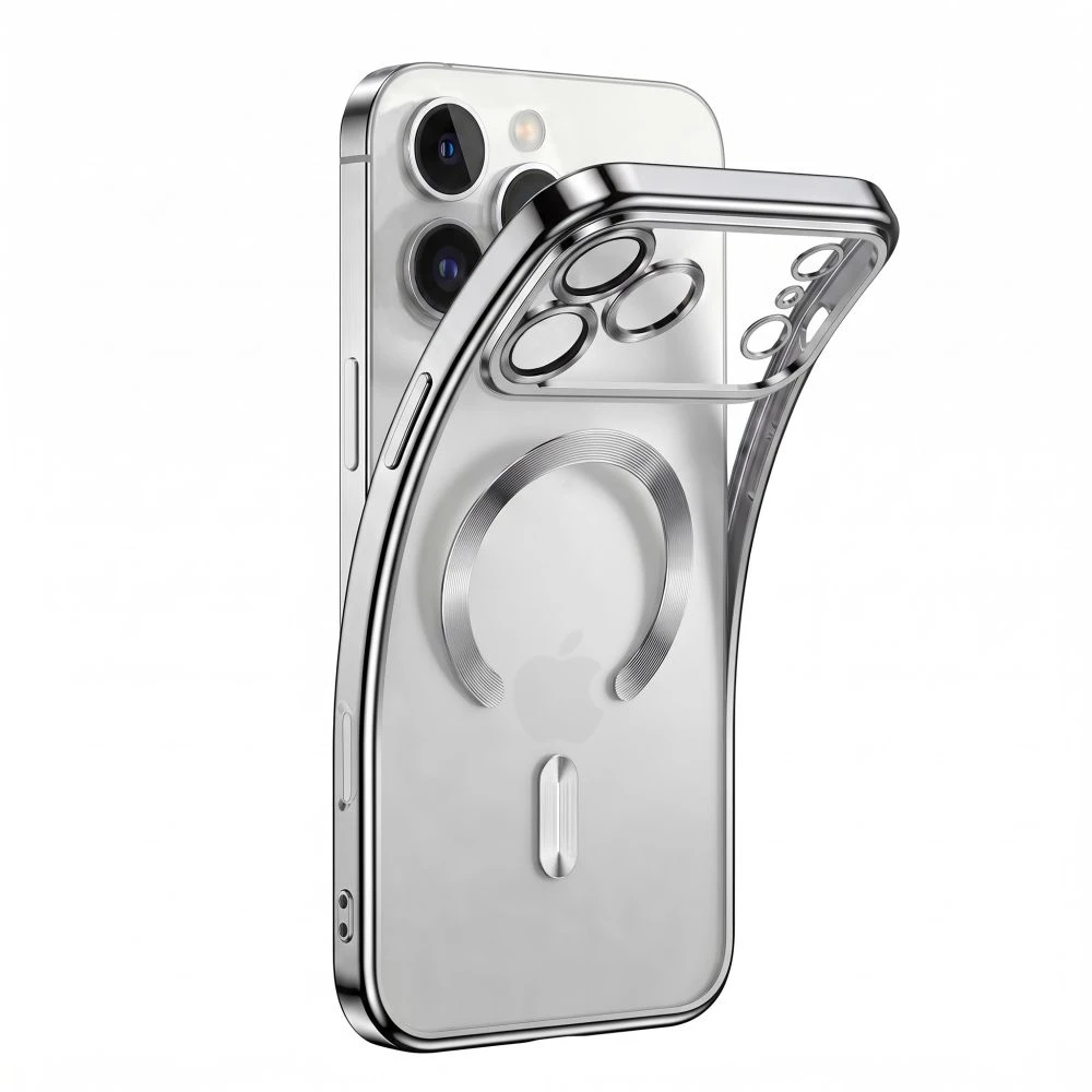 Dėklas Tech-Protect MAGFLEX MagSafe iPhone 17 PRO MAX / 18 PRO MAX BLIZGUS SIDABRINIS