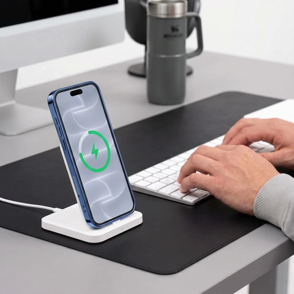 Dėklas Tech-Protect MAGFLEX MagSafe iPhone 17 PRO MAX / 18 PRO MAX BLIZGUS ŠVIESIAI MĖLYNAS