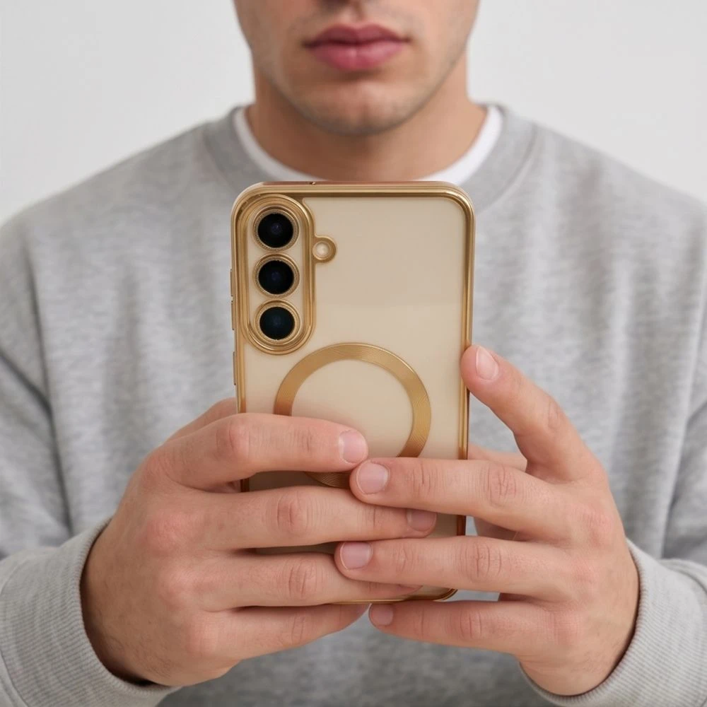 Dėklas TECH-PROTECT MAGFLEX MagSafe Samsung Galaxy S26 FE BLIZGUS AUKSINIS