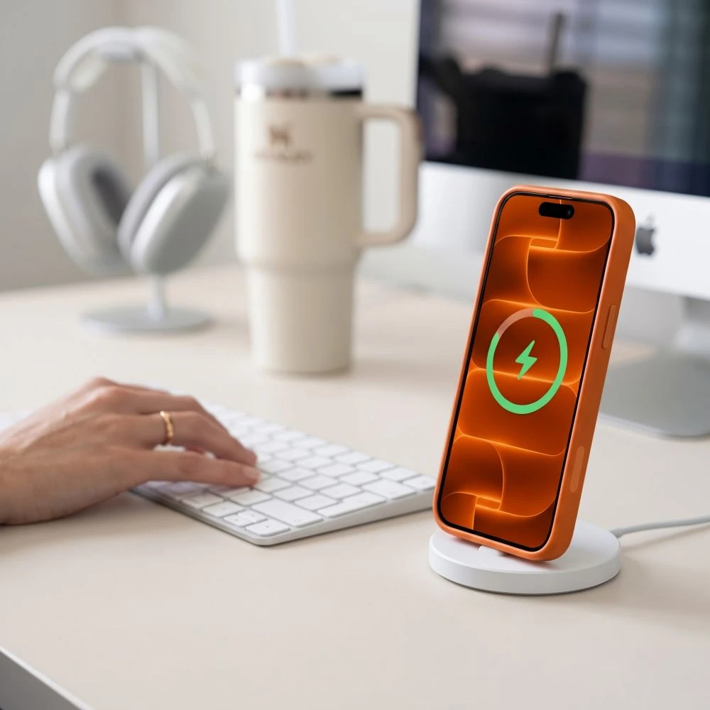 Dėklas Tech-Protect MagMat MagSafe CC iPhone 17 Pro Max / 18 Pro Max MATINIS COSMIC Oranžinis
