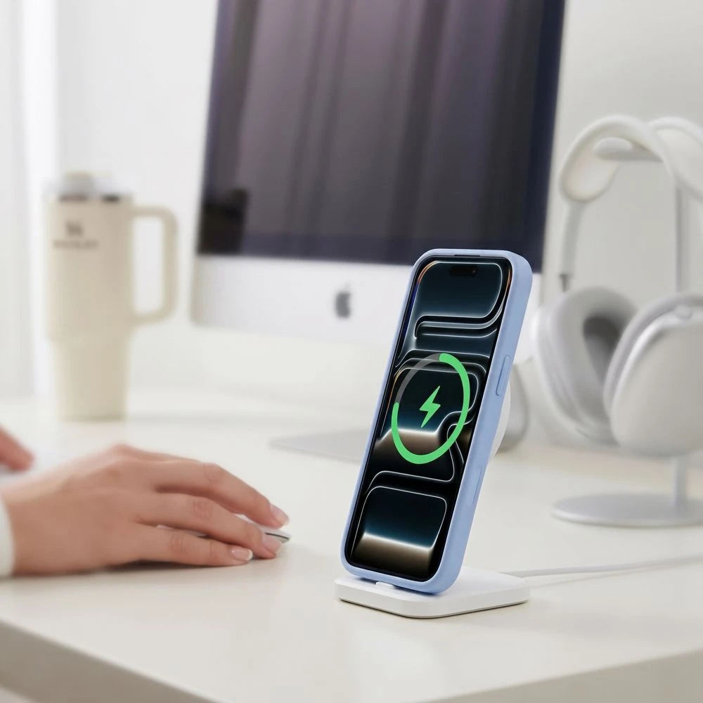 Dėklas Tech-Protect MagMat MagSafe CC iPhone 17 Pro Max / 18 Pro Max MATINIS ŠVIESIAI MĖLYNAS
