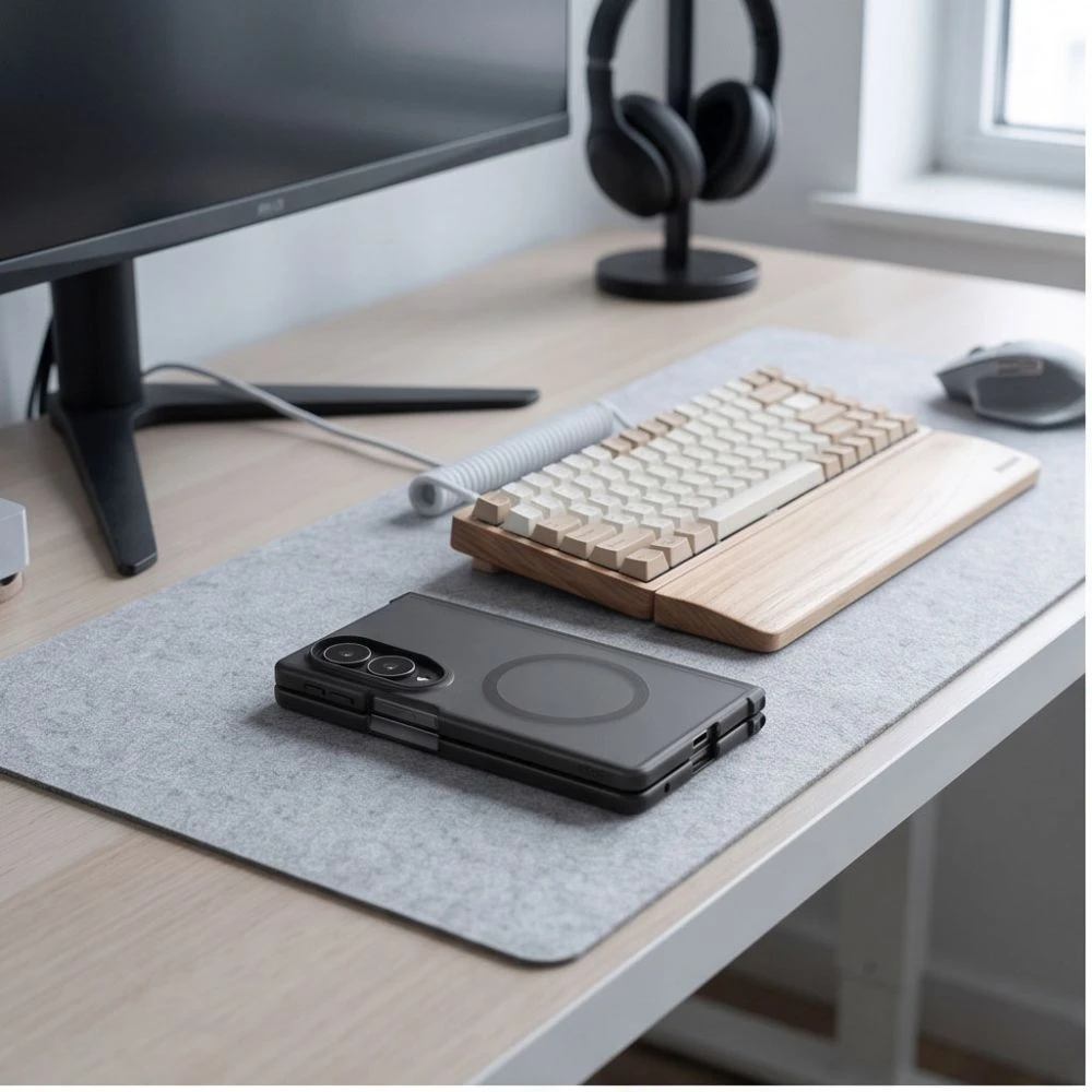 Dėklas TECH-PROTECT MAGMAT MAGSAFE GALAXY Z FOLD 7 / 8 ULTRA MATINIS Juodas