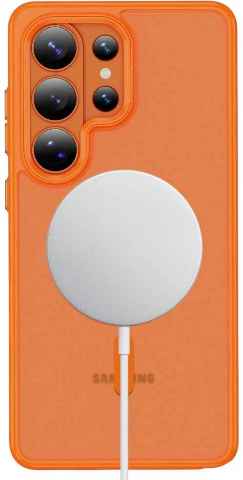 Dėklas Tech-Protect MagMat MagSafe Samsung Galaxy S26 Ultra Matte oranžinės spalvos