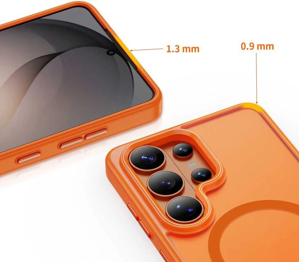 Dėklas Tech-Protect MagMat MagSafe Samsung Galaxy S26 Ultra Matte oranžinės spalvos