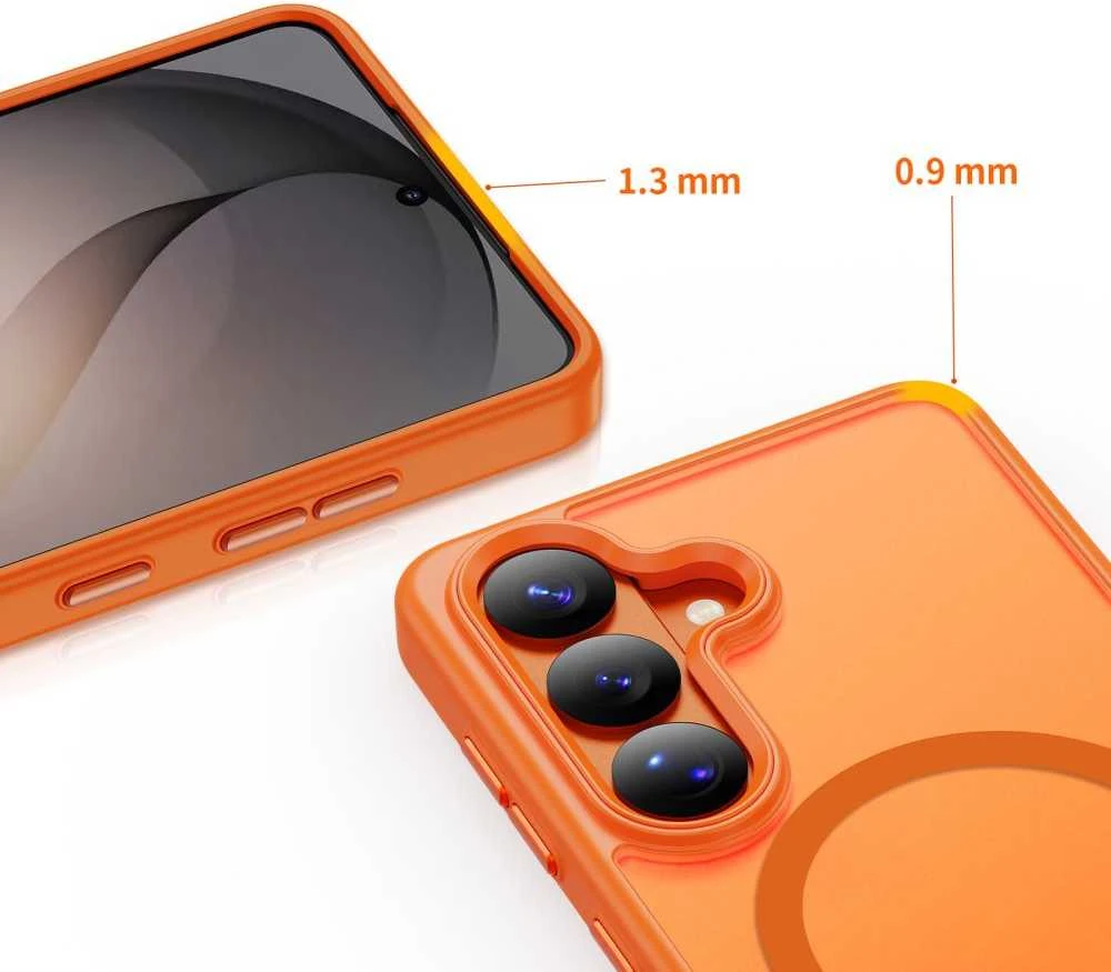 Dėklas Tech-Protect MagMat MagSafe Samsung Galaxy S26 Matte oranžinės spalvos