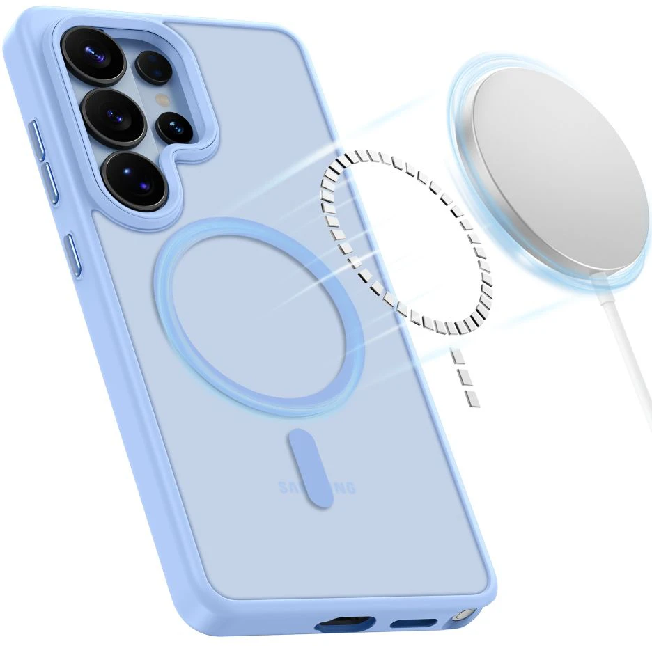 Dėklas Tech-Protect MagMat MagSafe Samsung Galaxy S26 Ultra MATINIS DANGTELIS SKY Mėlynas