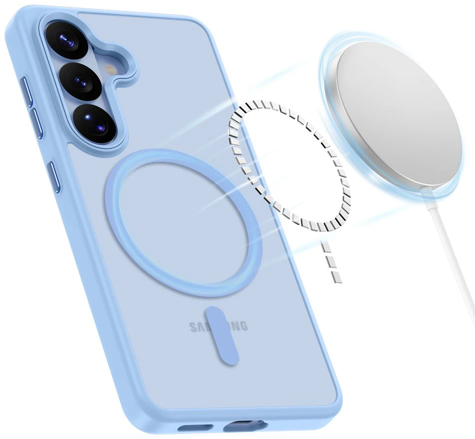 Dėklas Tech-Protect MagMat MagSafe Samsung Galaxy S26 MATINIS DANGELIO ŽYDRAS