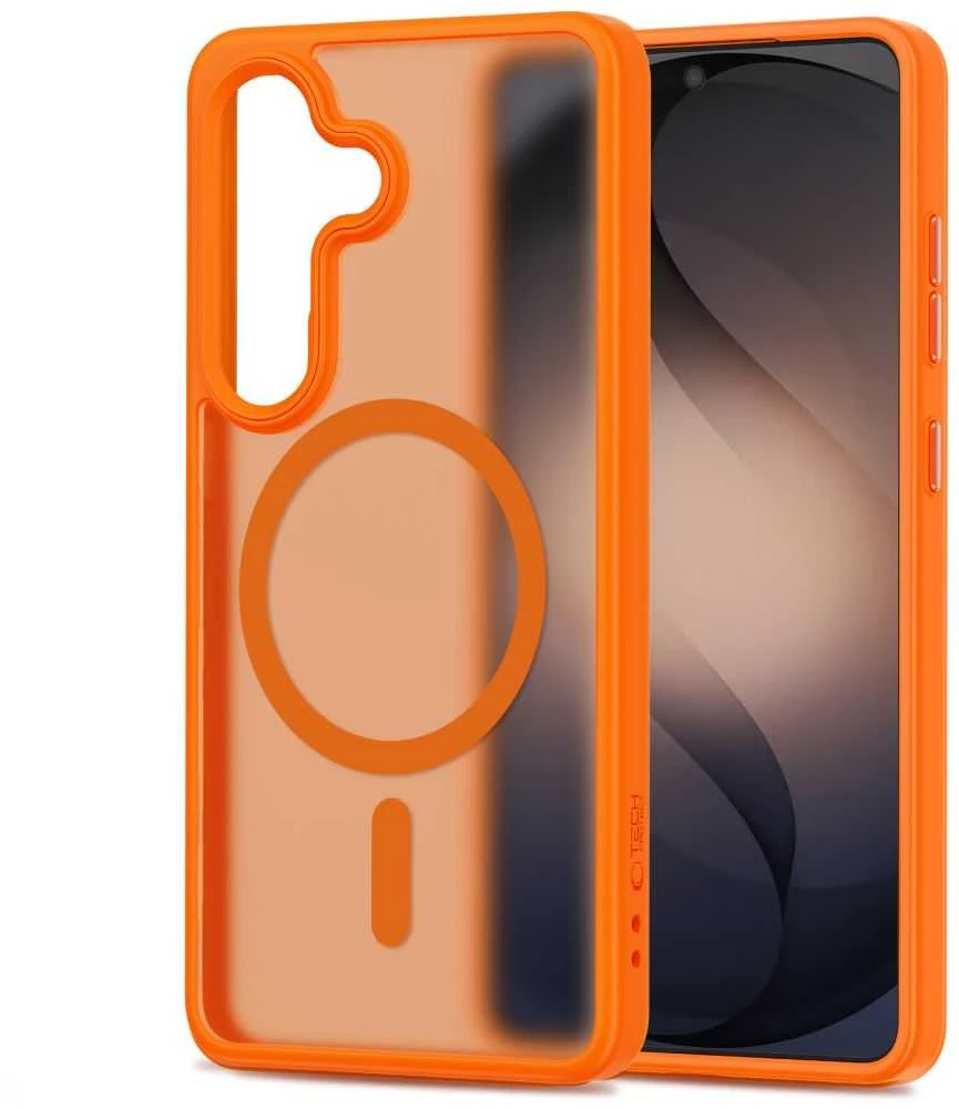 Dėklas Tech-Protect MagMat MagSafe Samsung Galaxy S26 Matte oranžinės spalvos